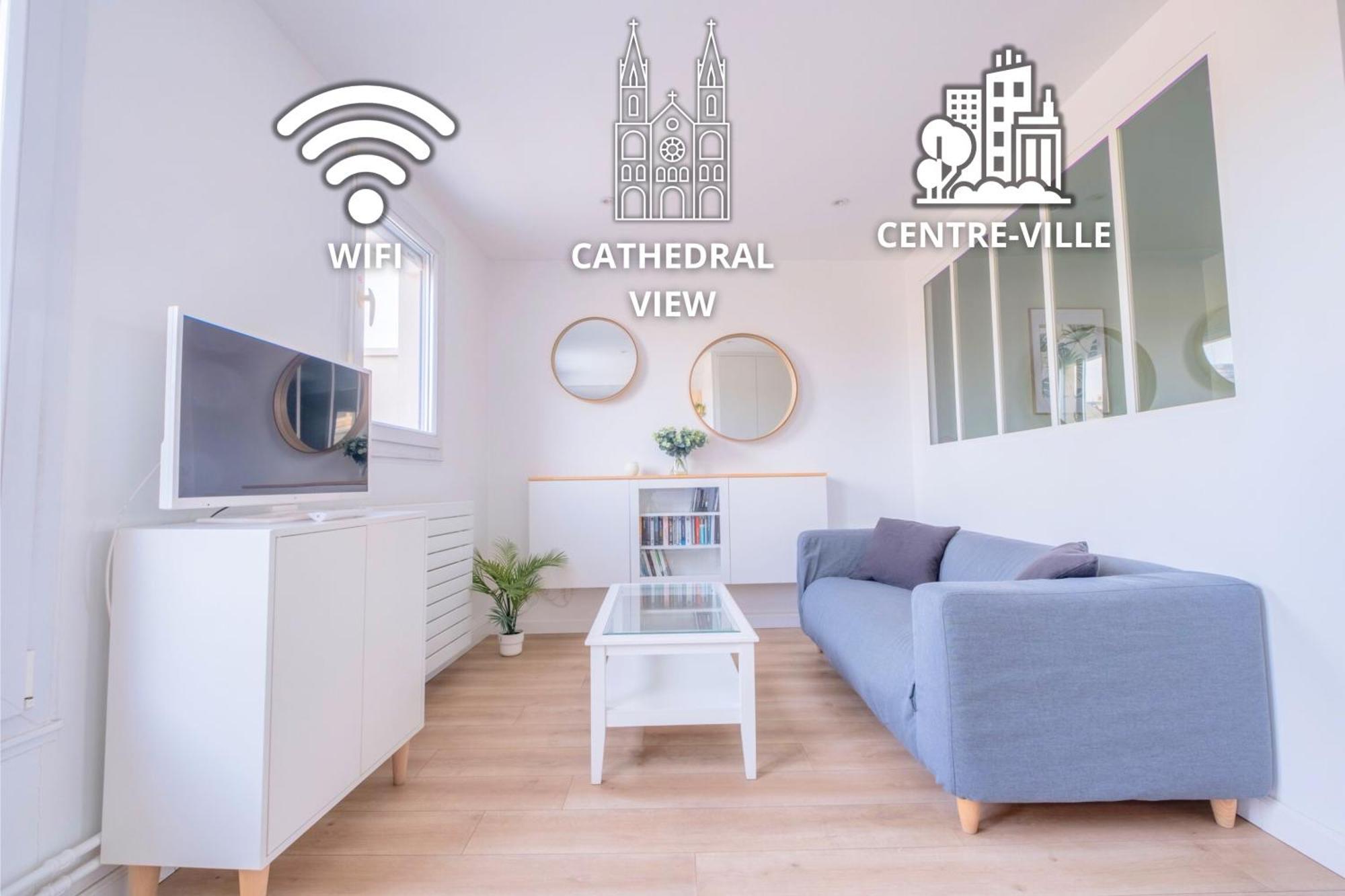 Apartamento Le Clovis - Cathedrale Reims Exterior foto